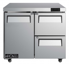 EFI CUDW2-36VC 36" 2-Drawers with 1 Door Left Hinged Solid Stainless Steel Undercounter Cooler