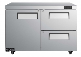 EFI CUDW2-48VC 48" 2-Drawers with 1 Door Left Hinged Solid Stainless Steel Undercounter Cooler