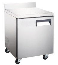 EFI CWDR1-27VCX-L 27" Stainless Steel Left Hinged Solid 1 Door Worktop Cooler with Backsplash