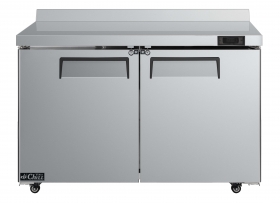 EFI CWDR2-48VC 48" Stainless Steel Hinged Solid 2 Doors Worktop Cooler with Backsplash