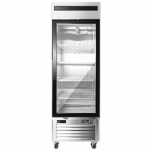 EFI F1-27GDSVC-L 27" Stainless Steel LEFT Hinged Glass 1 Door Freezer Reach In Bottom-Mount