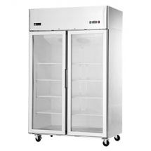 EFI F2-52GDSVC 52" Stainless Steel Hinged Glass 2-Doors Reach In Freezer Top Mount
