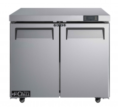EFI FUDR2-36VC 36" Stainless Steel Hinged Solid 2 Doors Undercounter Freezer