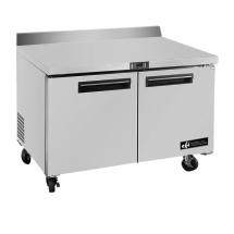 EFI FWDR2-36VC 36" Stainless Steel Hinged Solid 2 Doors Worktop Freezer with Backsplash