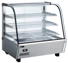 EFI HGCM-CT-2727-WH 27" Curved Glass Heated Countertop Display Warmer