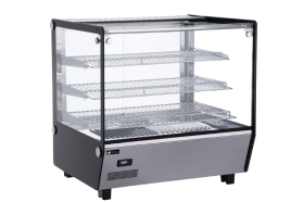 EFI HGSM-CT-2727-WH 27" Square Front Glass Heated Countertop Display Warmer