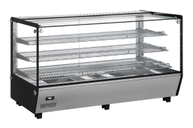 EFI HGSM-CT-4827-WH 48" Square Front Glass Heated Countertop Display Warmer