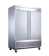 Glacier 55" Bottom mount solid stainless steel 2-Door reach-In Freezer GF-2