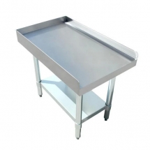 Omcan - 30" x 15" Stainless Steel Equipment Stand with Galvanized Undershelf and Legs 24087