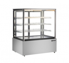 Omcan 49297 48" Floor Display Warmer 3 Shelves Square-Glass Front