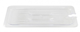 Omcan 80012 Polycarbonate Clear Cover Slotted for Ninth size Food Pan