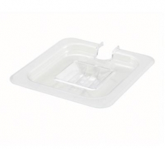 Omcan 80016 Polycarbonate Clear Cover Slotted for Sixth size Food Pan