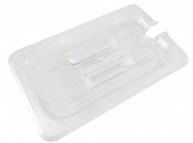 Omcan 80021 Polycarbonate Clear Cover Slotted for Fourth size Food Pan