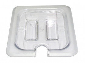 Omcan 80024 Polycarbonate Clear Cover Slotted for Third size Food Pan