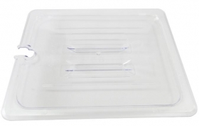 Omcan 80026 Polycarbonate Clear Cover Slotted for Half size Food Pan