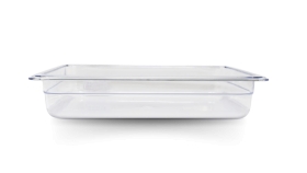 Omcan 80039 Half size Polycarbonate Food Pan Clear 2 1/2" Deep