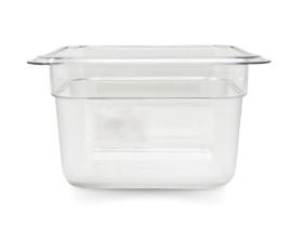 Omcan 80040 Sixth size Polycarbonate Food Pan Clear 4" Deep