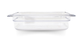 Omcan 80044 Fourth size Polycarbonate Food Pan Clear 2 1/2" Deep