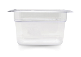 Omcan 80051 Ninth size Polycarbonate Food Pan Clear 4" Deep