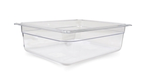 Omcan 80055 Half size Polycarbonate Food Pan Clear 4" Deep