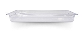 Omcan 80056 Full size Polycarbonate Food Pan Clear 2 1/2" Deep