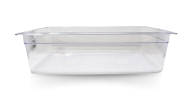 Omcan 80078 Full size Polycarbonate Food Pan Clear 6" Deep