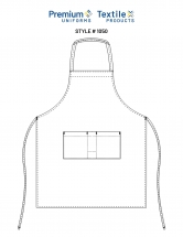 Premium Burgundy Standard Bib Apron with front pouch