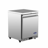 ATOSA 24" Stainless Steel Right Hinged Solid 1 Door Under Counter Freezer Shallow Depth AUF24SD