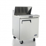 ATOSA 27" Refrigerated Standard Top Sandwich Prep. Table with 8 x 1/6 poly pans MSF8301GR 