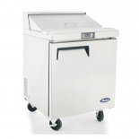 ATOSA 27" Refrigerated Standard Top Sandwich Prep. Table with 8 x 1/6 poly pans MSF8301GR 