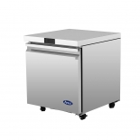 ATOSA 27" Stainless Steel Right Hinged Solid 1 Door Under Counter Cooler AUR27SD