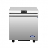 ATOSA 27" Stainless Steel Right Hinged Solid 1 Door Under Counter Cooler AUR27SD