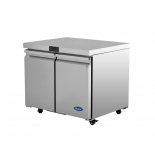 ATOSA 36" Stainless Steel Hinged Solid 2 Doors Under Counter Cooler AUR36SD