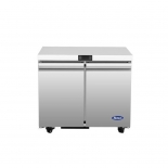 ATOSA 36" Stainless Steel Hinged Solid 2 Doors Under Counter Freezer AUF36SD