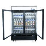 ATOSA 39.5" Black Exterior Hinged Glass 2 Door Cooler MCF8733GR