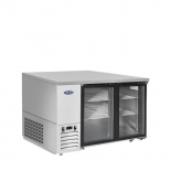 ATOSA 48" Stainless Steel Hinged Glass 2 Door Back Bar Cooler MBB48GGR 