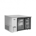 Atosa 48" Stainless Steel Hinged Glass 2 Doors Shallow Depth Back Bar Cooler SBB48GGRAUS1