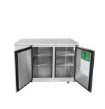 Atosa 48" Stainless Steel Hinged Solid 2 Doors Shallow Depth Back Bar Cooler SBB48GRAUS1 