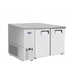 Atosa 48" Stainless Steel Hinged Solid 2 Doors Shallow Depth Back Bar Cooler SBB48GRAUS1 
