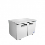 ATOSA 48" Stainless Steel Hinged Solid 2 Door Undercounter Freezer MGF8406GR
