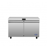 ATOSA 48" Stainless Steel Hinged Solid 2 Door Under Counter Cooler AUR48SD