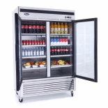 Atosa 54" Stainless Steel Hinged Glass 2 Door Cooler MCF8707GR