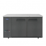Atosa 59" Black Exterior Hinged Solid 2 Doors Shallow Depth Back Bar Cooler SBB59GRAUS2
