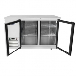 ATOSA 59" Stainless Steel Hinged Glass 2 Door Back Bar Cooler MBB59GGR 