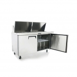 ATOSA 60" Refrigerated MEGA Top Sandwich Prep. Table with 24 x 1/6 poly pans MSF8307GR 