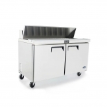 ATOSA 60" Refrigerated Standard Top Sandwich Prep. Table  with 16 x 1/6 poly pans MSF8303GR 