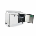 ATOSA 60" Refrigerated Standard Top Sandwich Prep. Table  with 16 x 1/6 poly pans MSF8303GR 