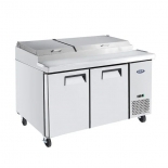 ATOSA 67" Refrigerated Pizza Prep Table with 9 x 1/3 size stainless steel pan MPF8202GR