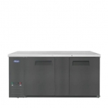 Atosa 69" Black Exterior Hinged Solid 2 Doors Shallow Depth Back Bar Cooler SBB69GRAUS2