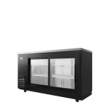 Atosa 69" Black Exterior Sliding Glass 2 Doors Shallow Depth Back Bar Cooler SBB69SGGRAUS2